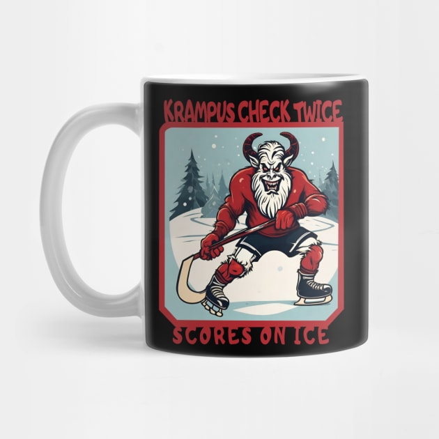 Krampus ice hockey by Ilustradamus